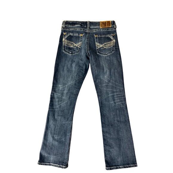 Wrangler Rock 47 Slim Boot Jeans Mens 34x34 Western MRB47MU Dark Wash Denim - Picture 4 of 16